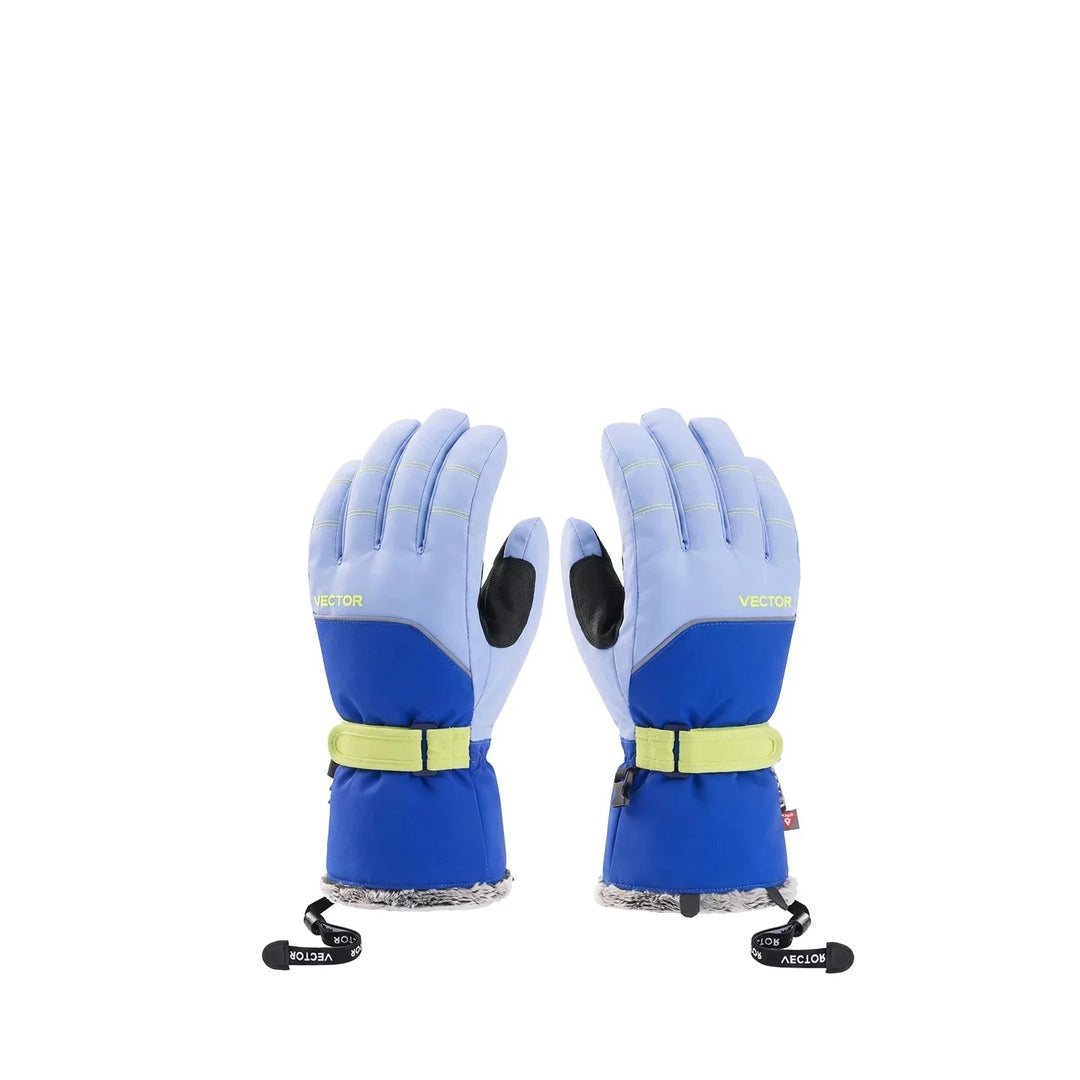 Kids Touchscreen Ski Gloves with Wrist Strap | Winter