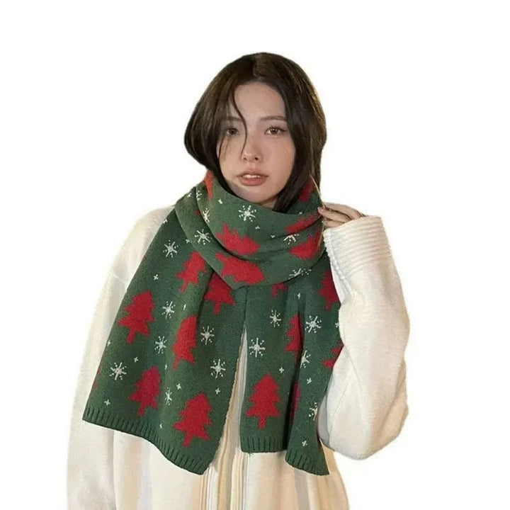 Women's Winter Knitted Scarf | Christmas