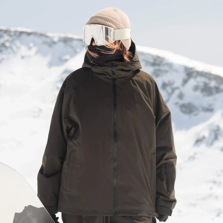 Unisex Loose Fit Winter Snowboard Jacket | Hooded