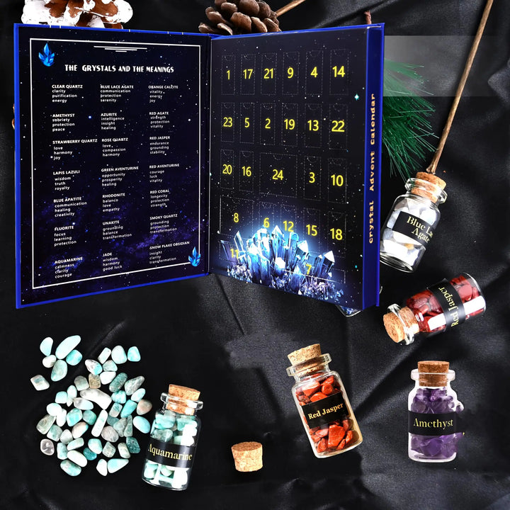 Natural Gemstone Advent Calendar 24 Days | Christmas