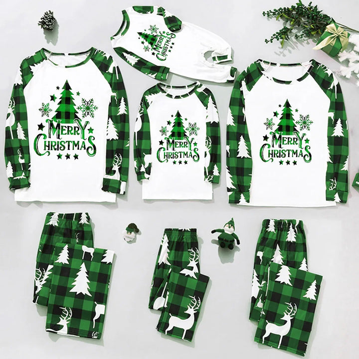 Family Winter Matching Printed Pajamas Set | Christmas