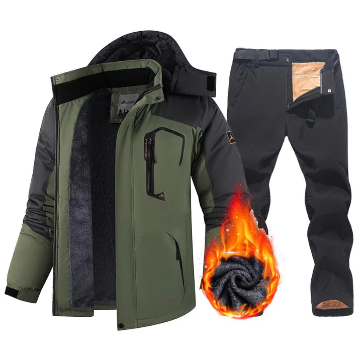 Men's Winter Hooded Snow Ski Suit Set | Thermal