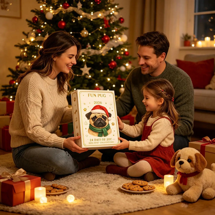 Pug Advent Calendar With Mini Figurines | Christmas