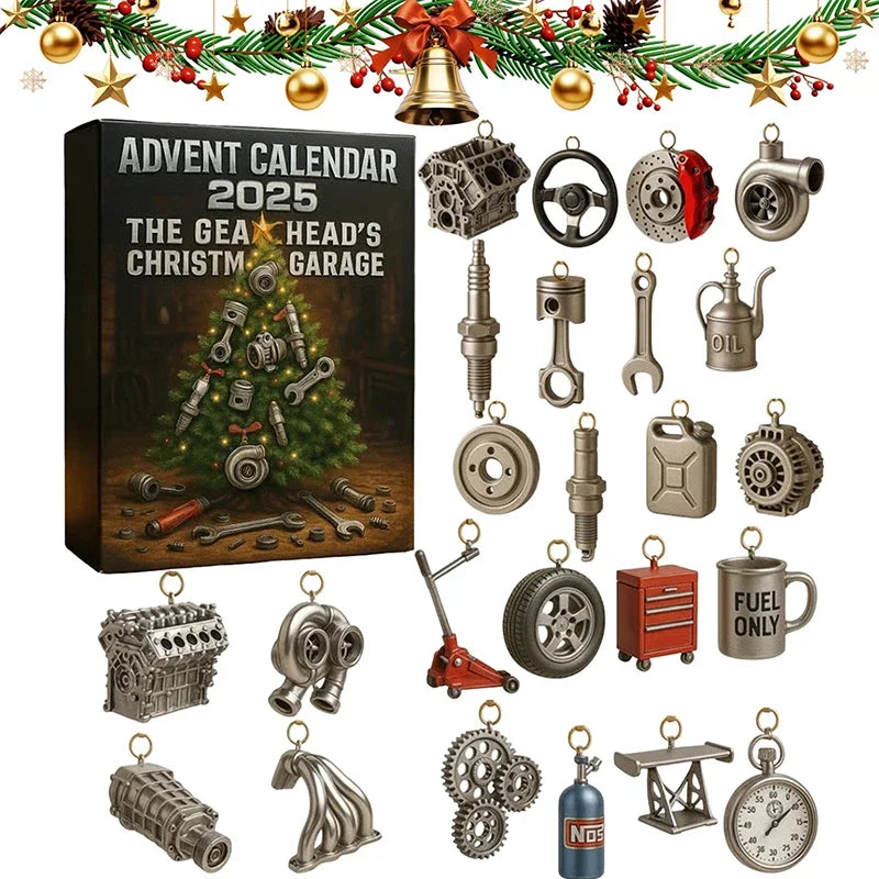 Christmas Car Parts And Tool Charms Advent Calendar | Mechanic
