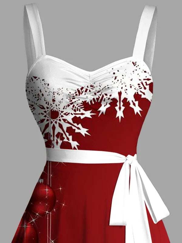 Women's Sleeveless Winter Party Mini Dress | Christmas