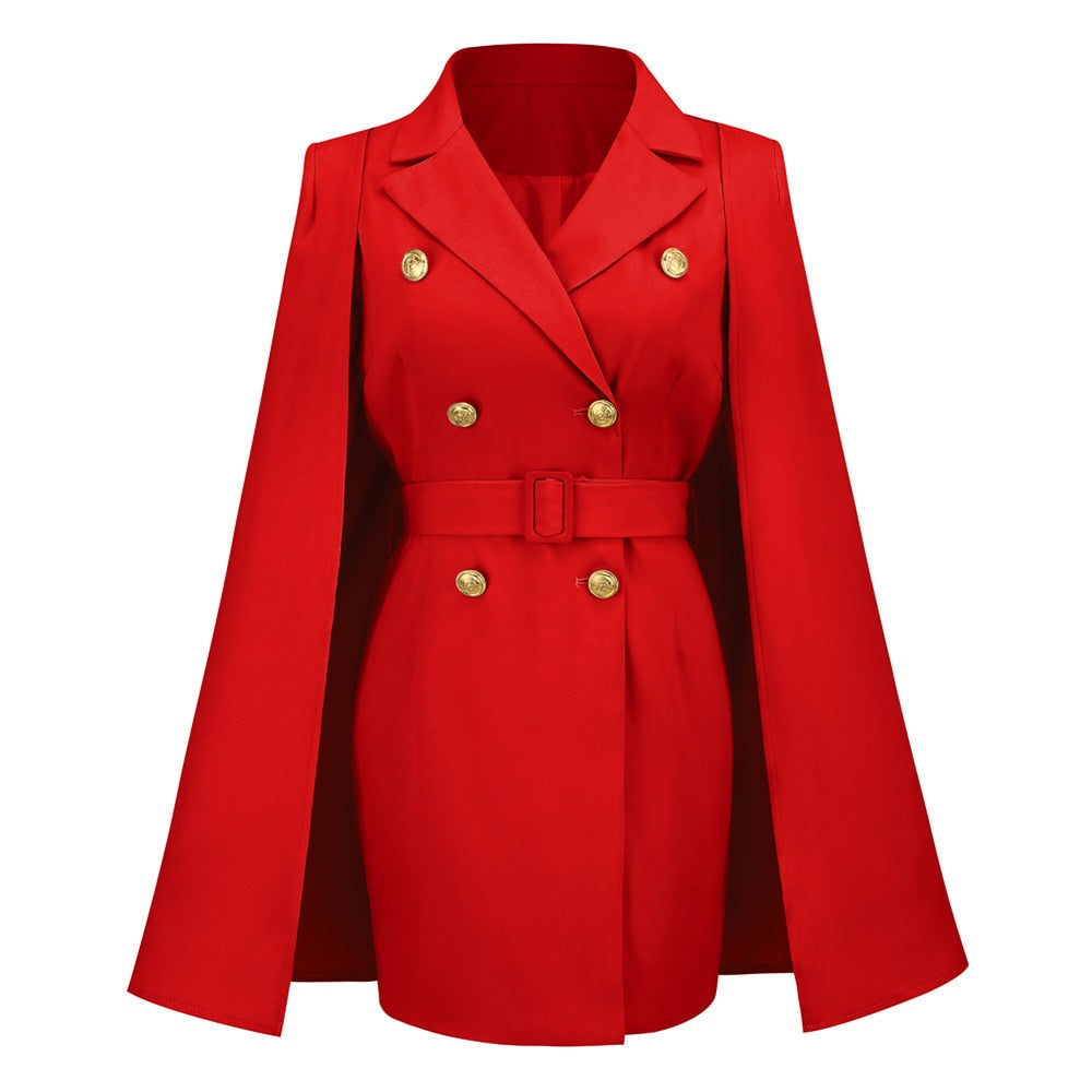 Women’s Cape Blazer Formal Dress | Mini