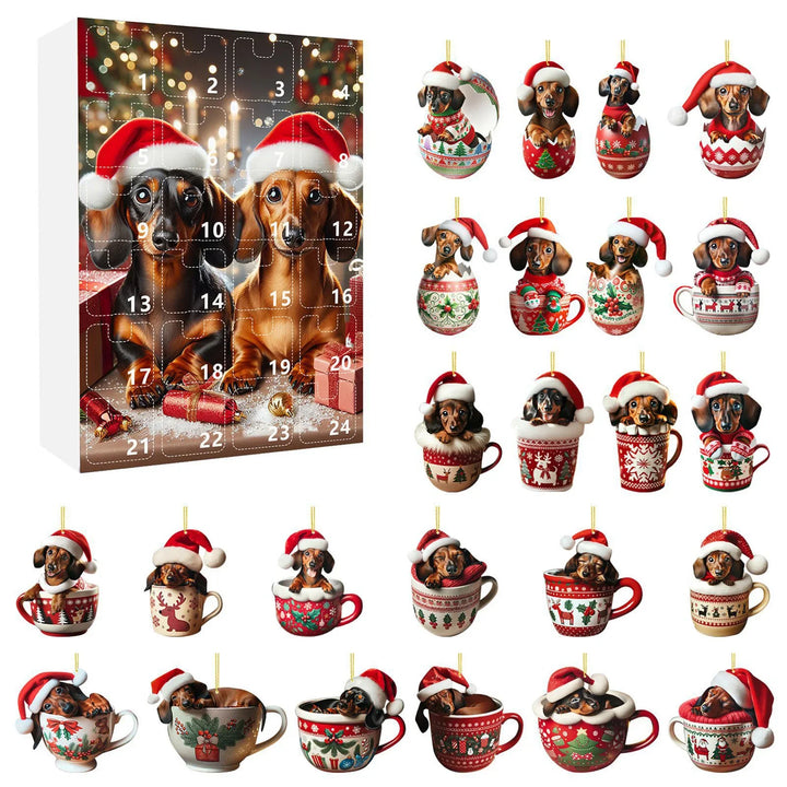 Dachshund Dog Advent Calendar 24 Days | Christmas