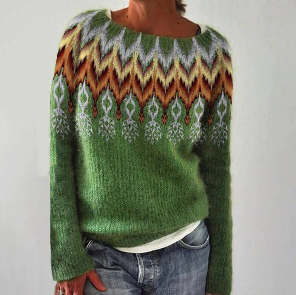 Women's Winter Oversized Knit Jumper | Fair Isle