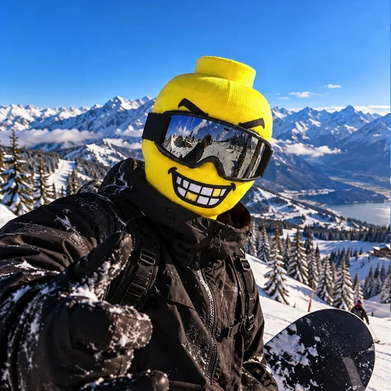 Unisex Balaclava Ski Mask With Funny Face Print | Winter