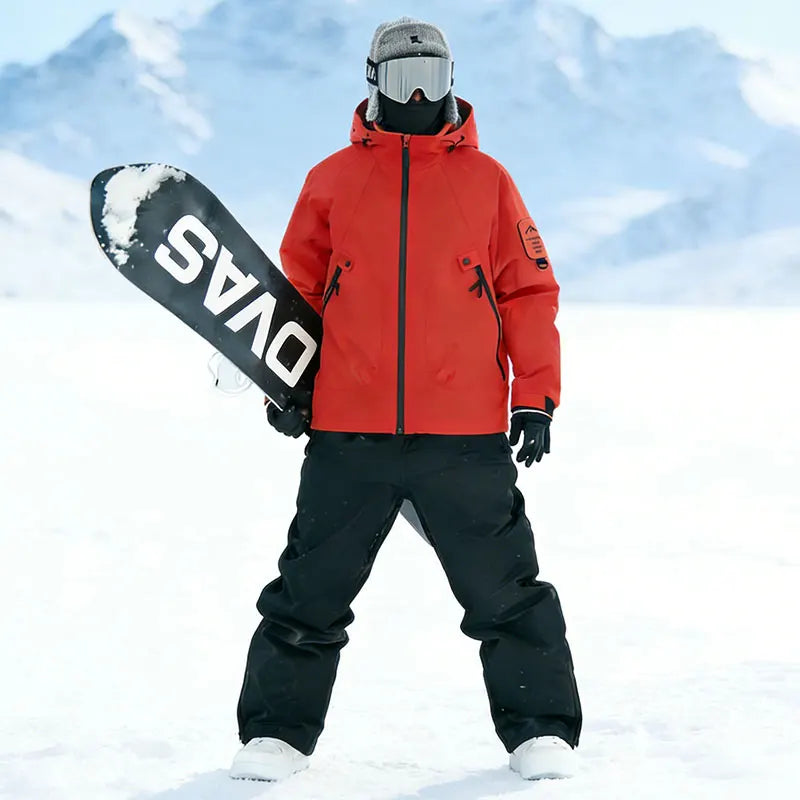 Unisex Ski Suit with Hooded Jacket and Loose Fit Pants | Snowboard