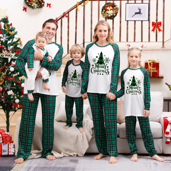 Family Winter Matching Printed Pajamas Set | Christmas