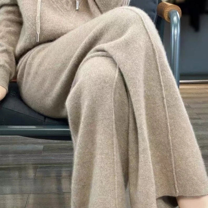 Women's Winter Wide Leg Trousers | Knitted