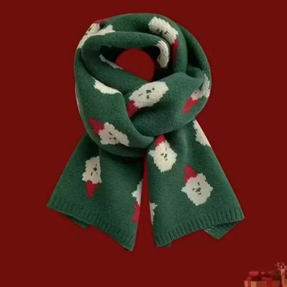 Women's Winter Knitted Scarf | Christmas