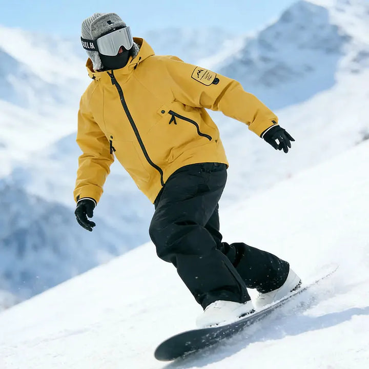 Unisex Ski Suit with Hooded Jacket and Loose Fit Pants | Snowboard