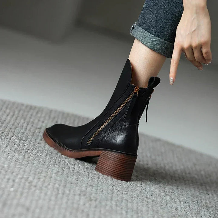 Women's Block Heel Zipper Chelsea Boots | Winter