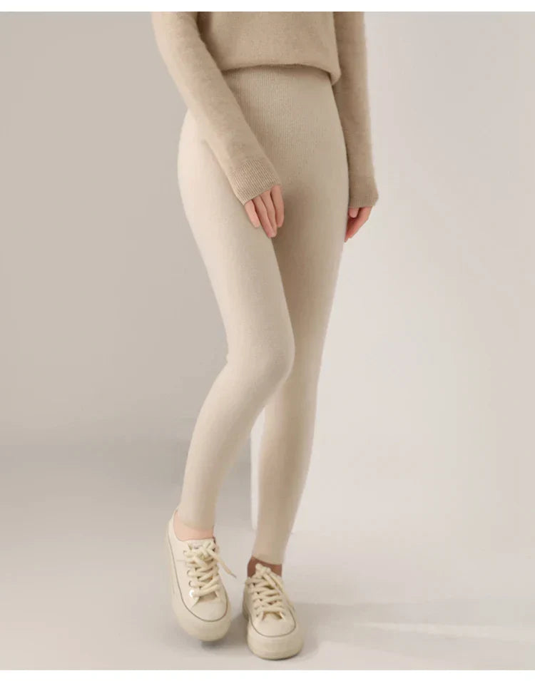 Women's Fitted Knitted Leggings | High Waist