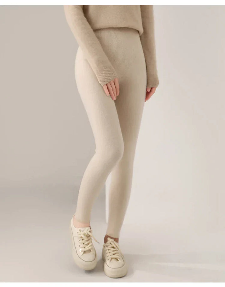 Women's Fitted Knitted Leggings | High Waist