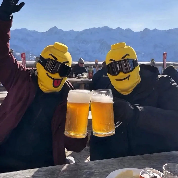 Unisex Balaclava Ski Mask With Funny Face Print | Winter