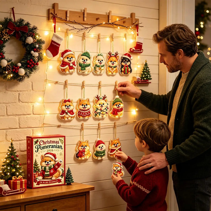 Dog Advent Calendar With Acrylic Ornaments | Christmas