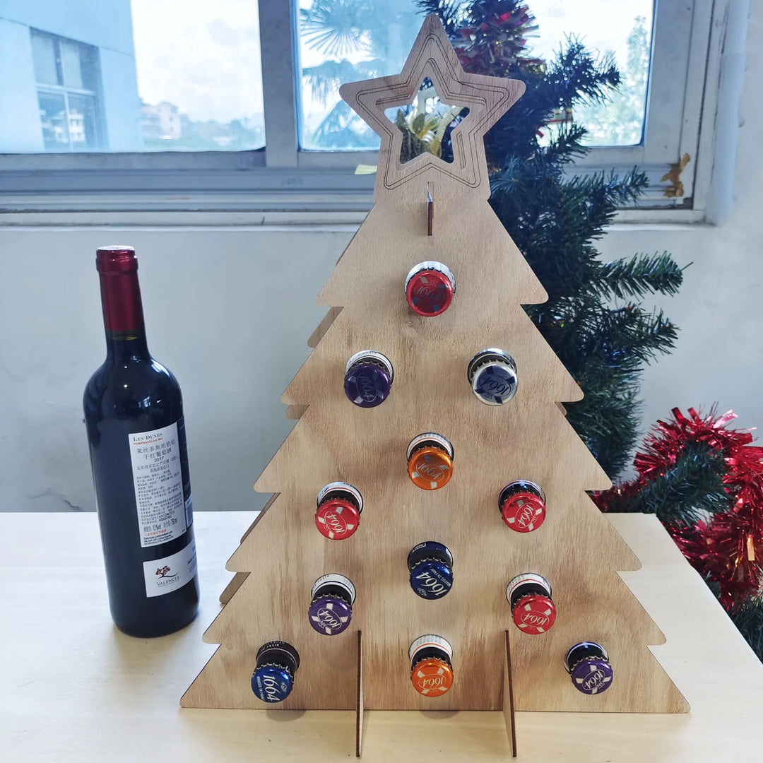 Decorative Wine Bottles Stand Advent Calendar 24 Days | Christmas