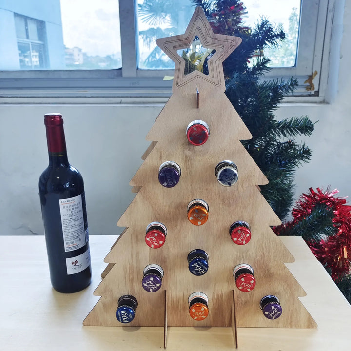 Decorative Wine Bottles Stand Advent Calendar 24 Days | Christmas