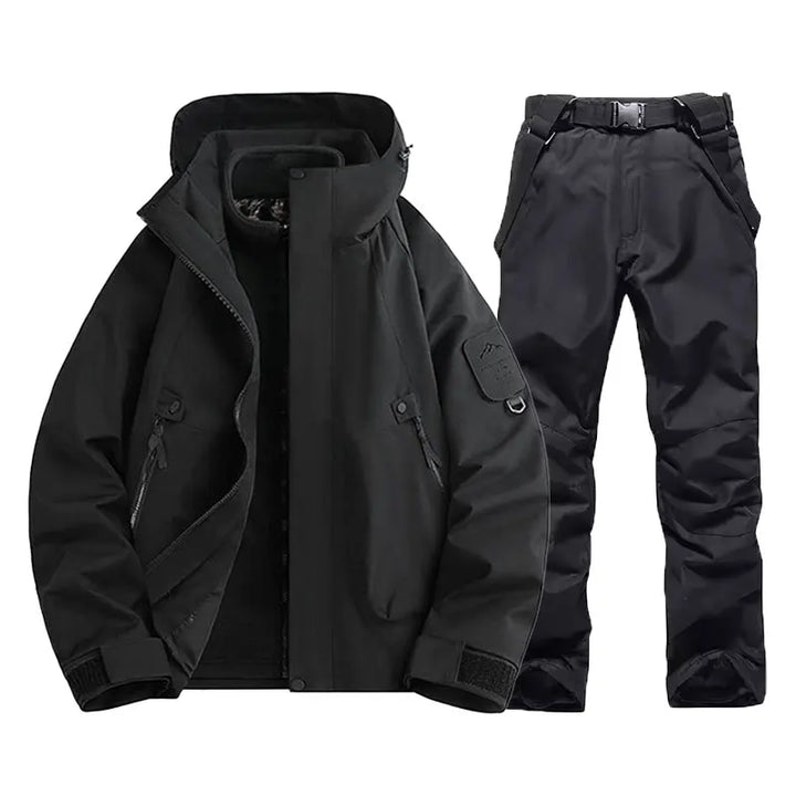 Unisex Ski Suit with Hooded Jacket and Loose Fit Pants | Snowboard