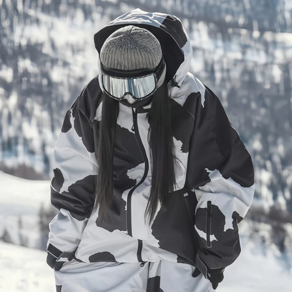 Unisex Loose Fit Winter Snowboard Jacket | Hooded