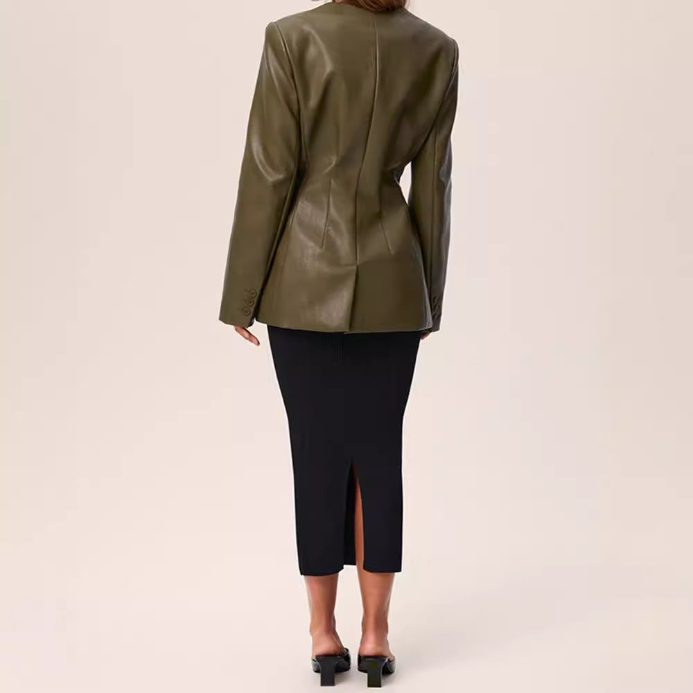 Women’s Fitted V-Neck Blazer | Single-Button