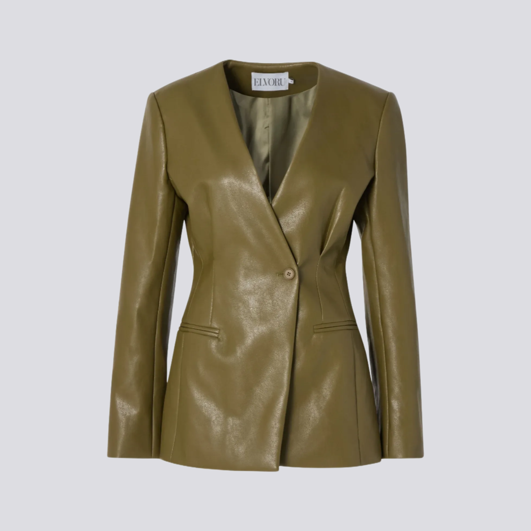 Women’s Fitted V-Neck Blazer | Single-Button