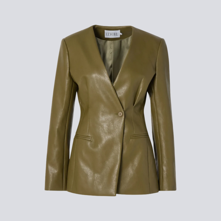 Women’s Fitted V-Neck Blazer | Single-Button