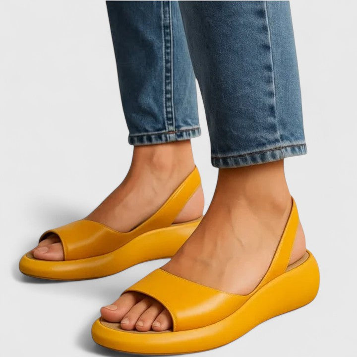 Women's Casual Solid Color Low Platform Sandals | Slingback