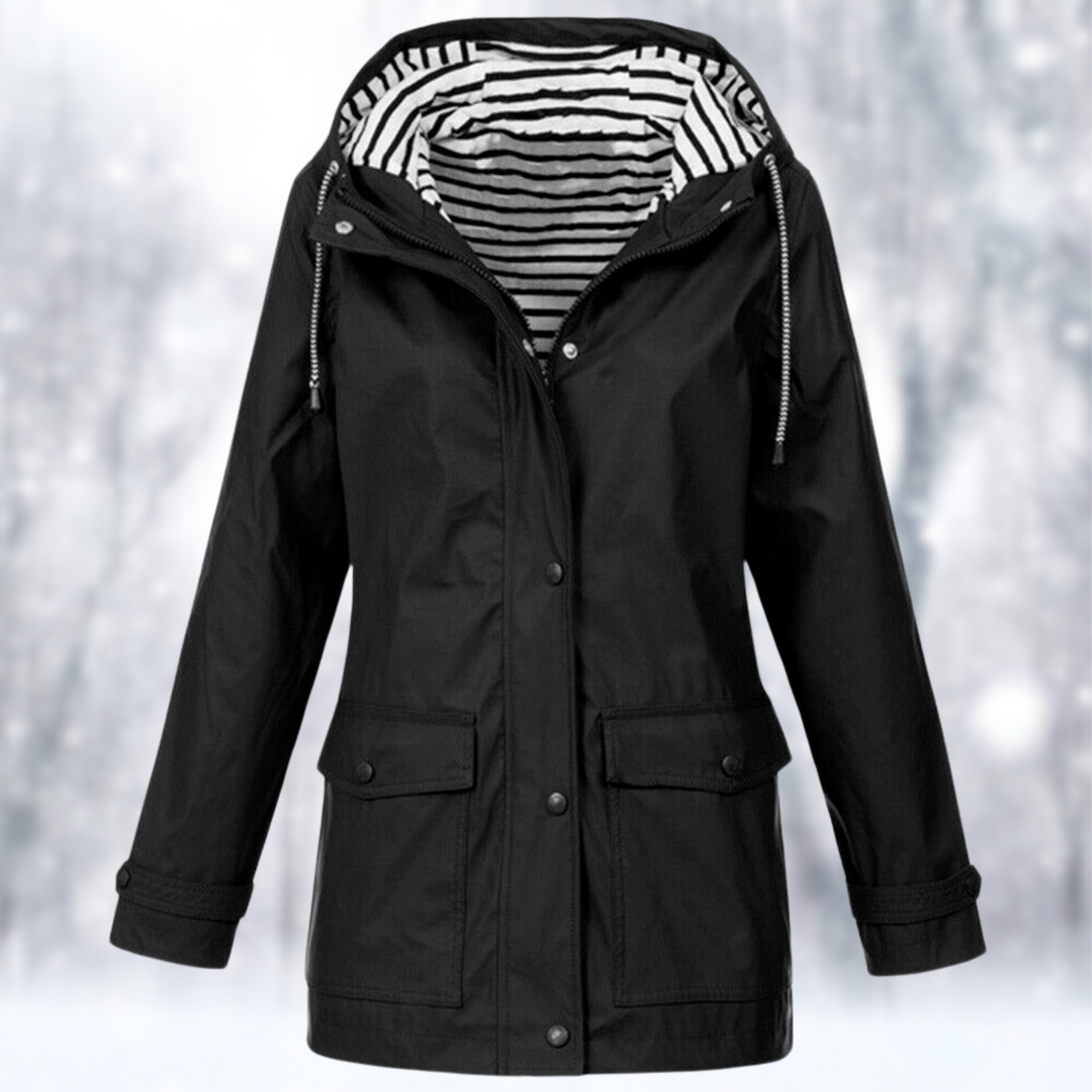 Women's Hooded Rain Jacket | Contrast Lining