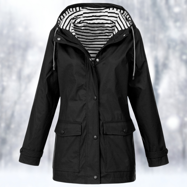 Women's Hooded Rain Jacket | Contrast Lining