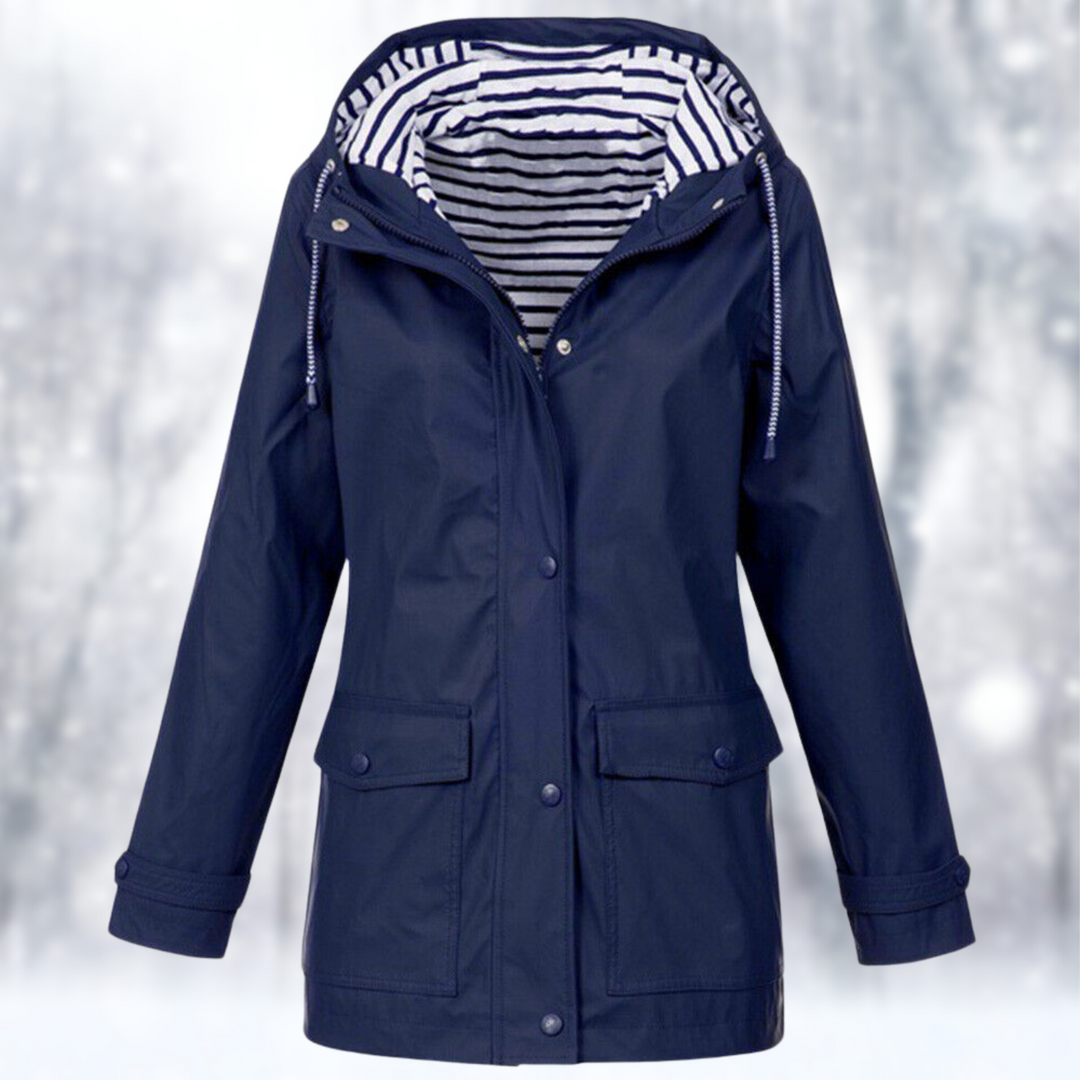 Women's Hooded Rain Jacket | Contrast Lining
