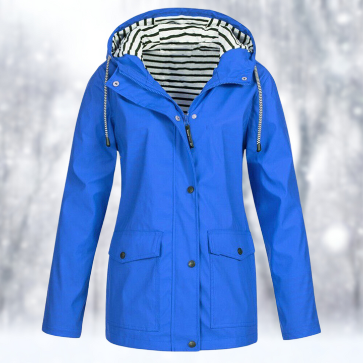 Women's Hooded Rain Jacket | Contrast Lining