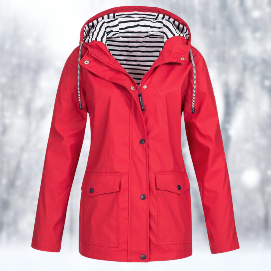 Women's Hooded Rain Jacket | Contrast Lining