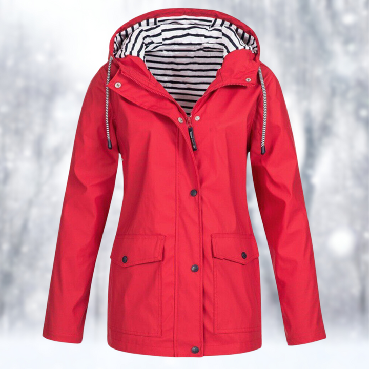 Women's Hooded Rain Jacket | Contrast Lining