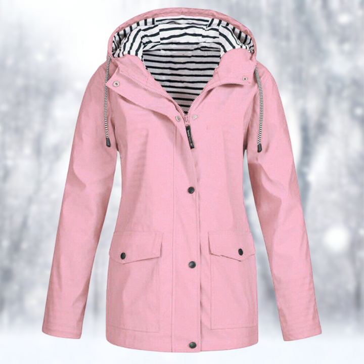 Women's Hooded Rain Jacket | Contrast Lining