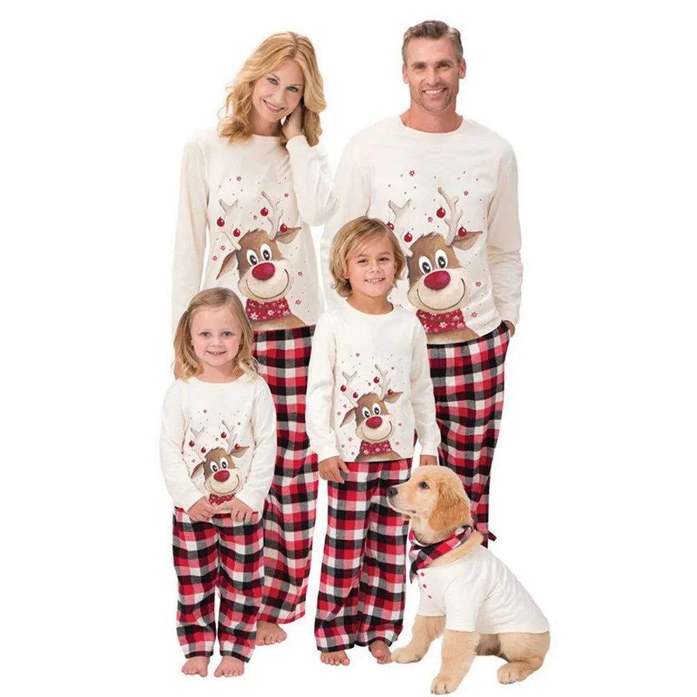 Family Winter Matching Printed Pajamas Set | Christmas