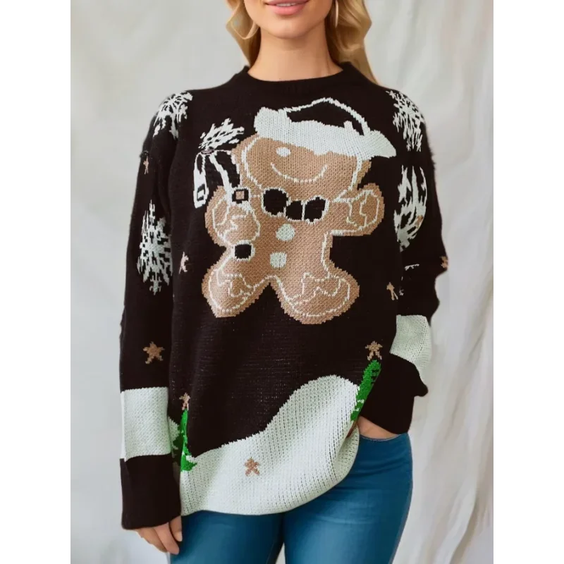 Women’s Long Sleeve Knitted Christmas Jumper | Crew Neck