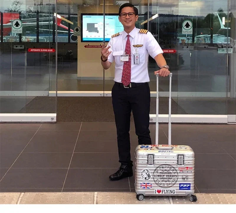 Hard Shell Suitcase With Wheels | Aluminium