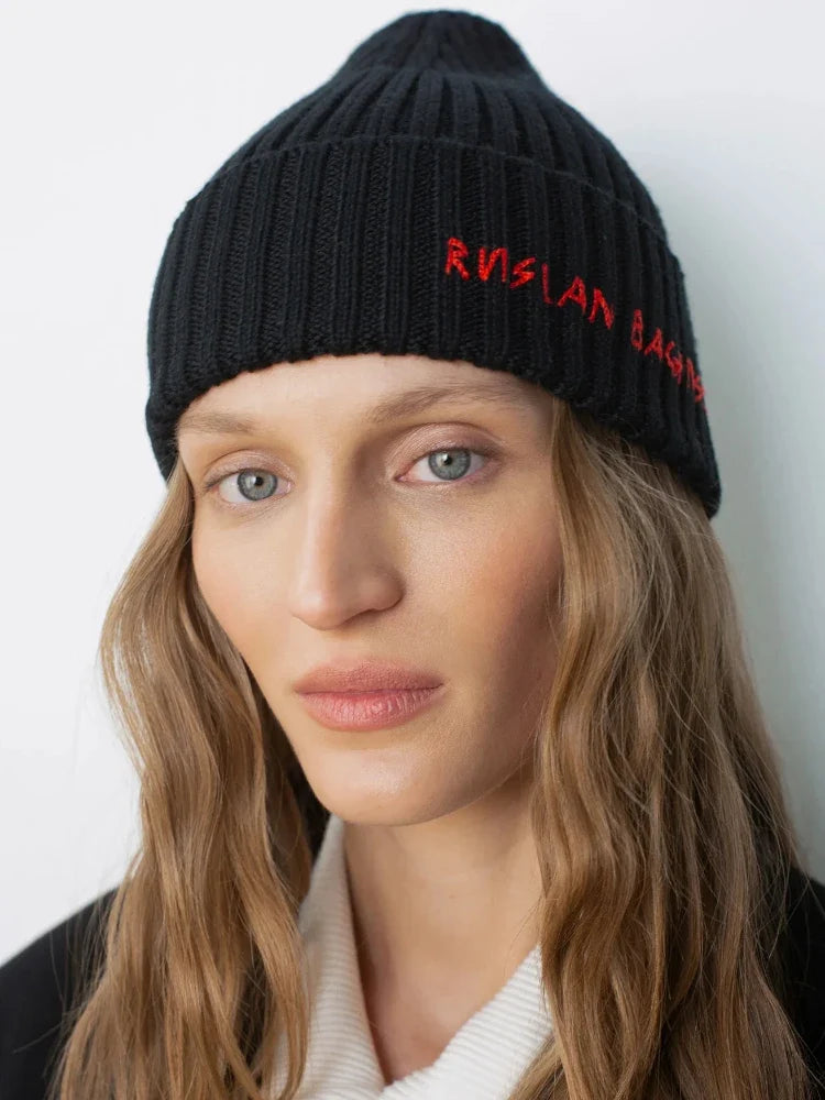 Women's Warm Ribbed Knit Beanie Hat | Winter
