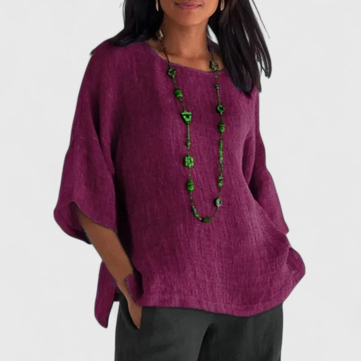 Women's Casual Loose Fit Blouse | Long Sleeve
