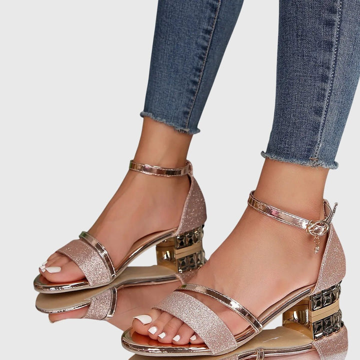 Women's Evening Heeled Sandals | Ankle Strap
