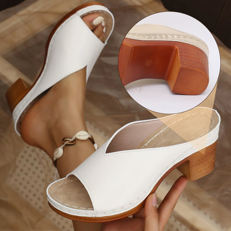 Women's Elegant Slip On Sandals | Low Heel