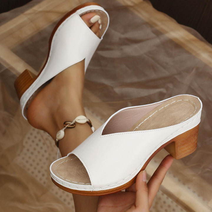 Women's Elegant Slip On Sandals | Low Heel
