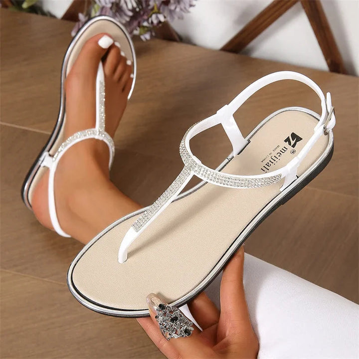 Women's Summer T-Strap Sandals | Flat