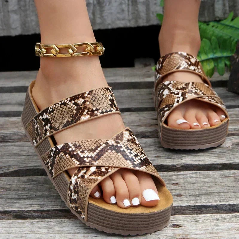 Women's Boho Platform Sandals | Slip On