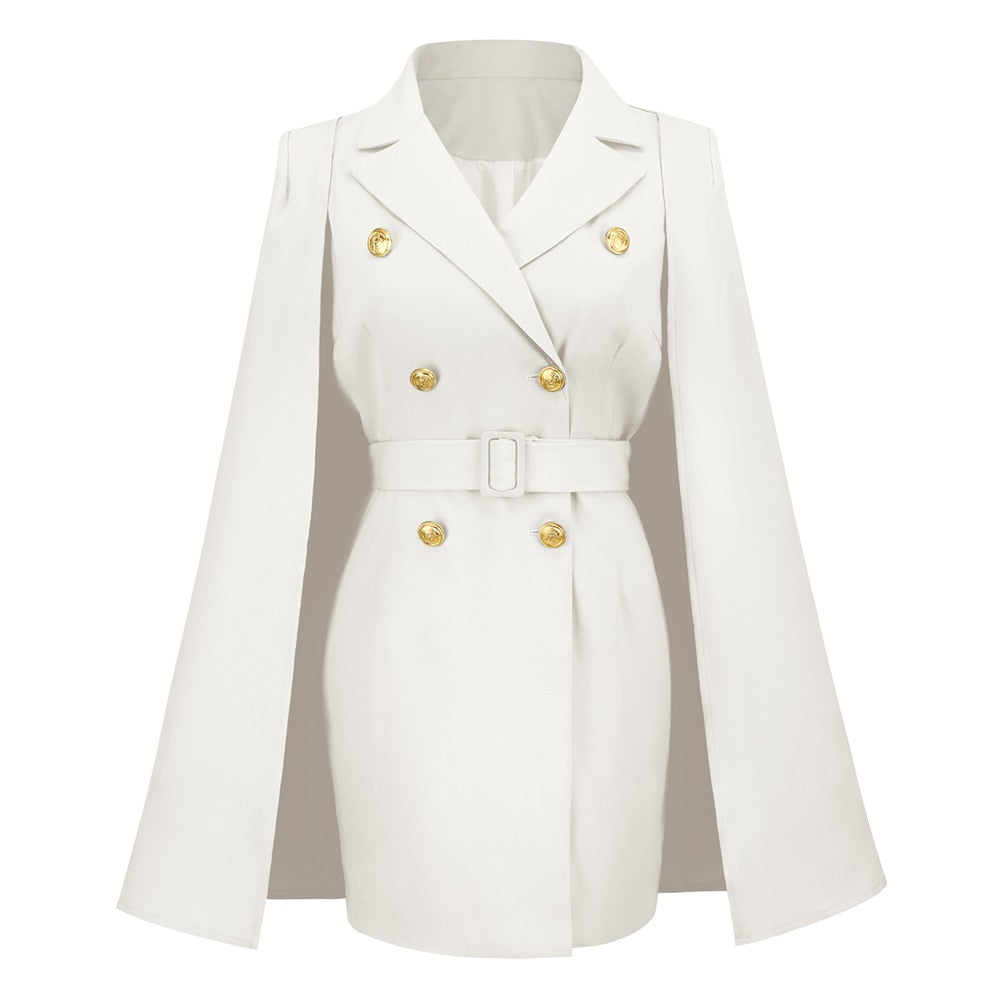 Women’s Cape Blazer Formal Dress | Mini