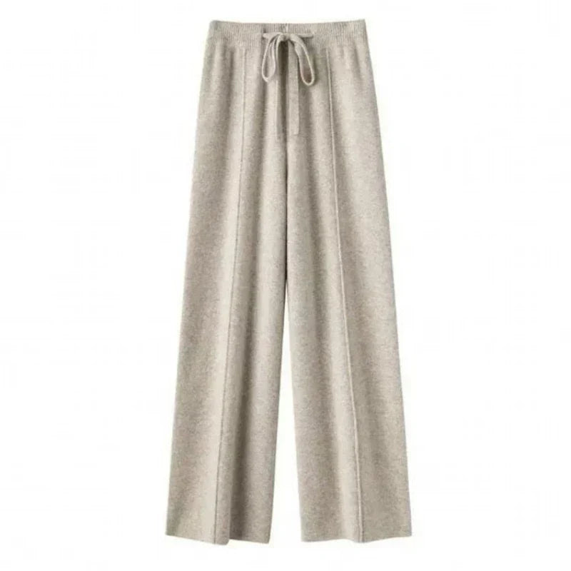 Women's Winter Wide Leg Trousers | Knitted